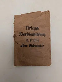 Tysk Krigsfortjenestekors 2. Klasse uden Sværd, Original Indpakningspose