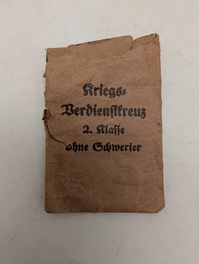 Tysk Krigsfortjenestekors 2. Klasse uden Sværd, Original Indpakningspose