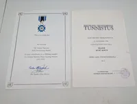 Estisk Kaitseliit og Nordic Blue Berets certifikater til Major Kurt Koch