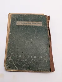 Tysk Arbejdsbog for Udlændinge (Arbeitsbuch für Ausländer) fra 1943