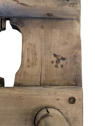 1938 German Wood Furniture RAD Component with Bad Schwanenstadt Stamp