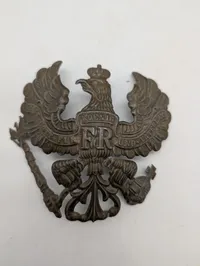 Preussisk Pickelhaube Hjelm-Emblem med FR Monogram