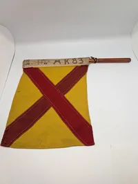 Dansk Militær Signalflag med Træstang, M-K 83