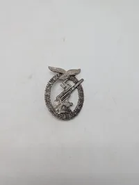 Tysk Luftwaffe Flak-mærke i sølvfinish, POSTWAR