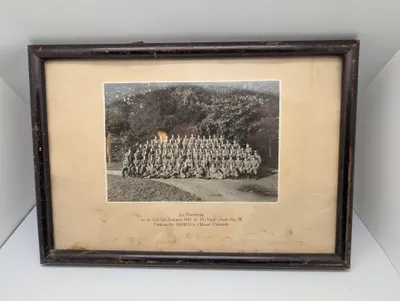 Indrammet gruppefoto af tyske rekrutter i Hillerød, 1942