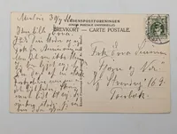 Vintage Danish Postcard of Merløse Village Scene