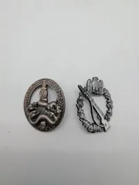 WWII German Anti-Partisan War Badge and Infantry Assault Badge POSTWAR
