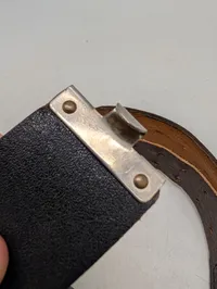 Tysk SS-bæltespænde med læderbælte, mærket RZM 36/42 SS, originalt ??
