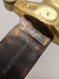Dansk m1854 gravkors  Infantry Short Sword with Brass Hilt and Scabbard Mounts