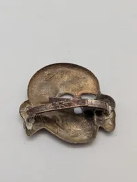 WWII German Totenkopf SS Visor Cap Insignia Skull POSTWAR 
