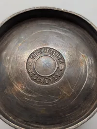 Tysk Militær Becher i Metal med Reliefscener ww1
