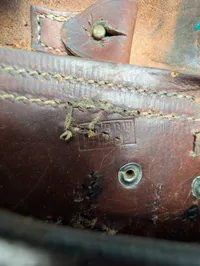 Tysk Luger P08 læderhylster med B.D.III 1915 stempel, brugt i Norge 