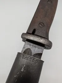 Tysk Mauser K98 Bajonet med Metalskede