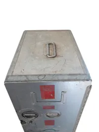 Vintage SAS Airline Aluminum Galley Box with Internal Shelving