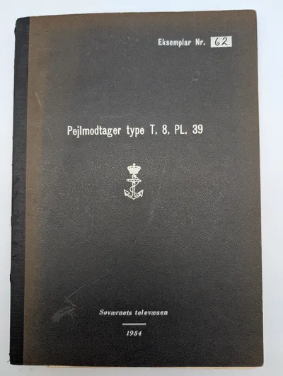 Søværnets Televæsen, Pejlmodtager type T. 8. PL. 39, Manual 1954