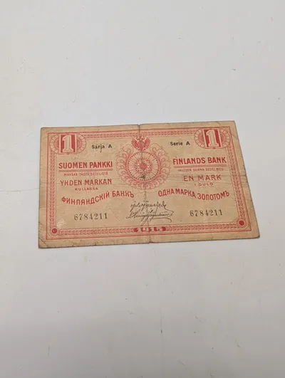 Finsk 1 Markka seddel fra 1915, Suomen Pankki