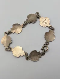 Herman Siersbøl Sterling Sølv Armbånd med Blå Emalje Muslingeskaller