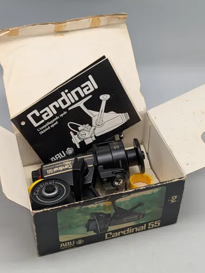 ABU Cardinal 55 fastspolehjul med original æske og manual