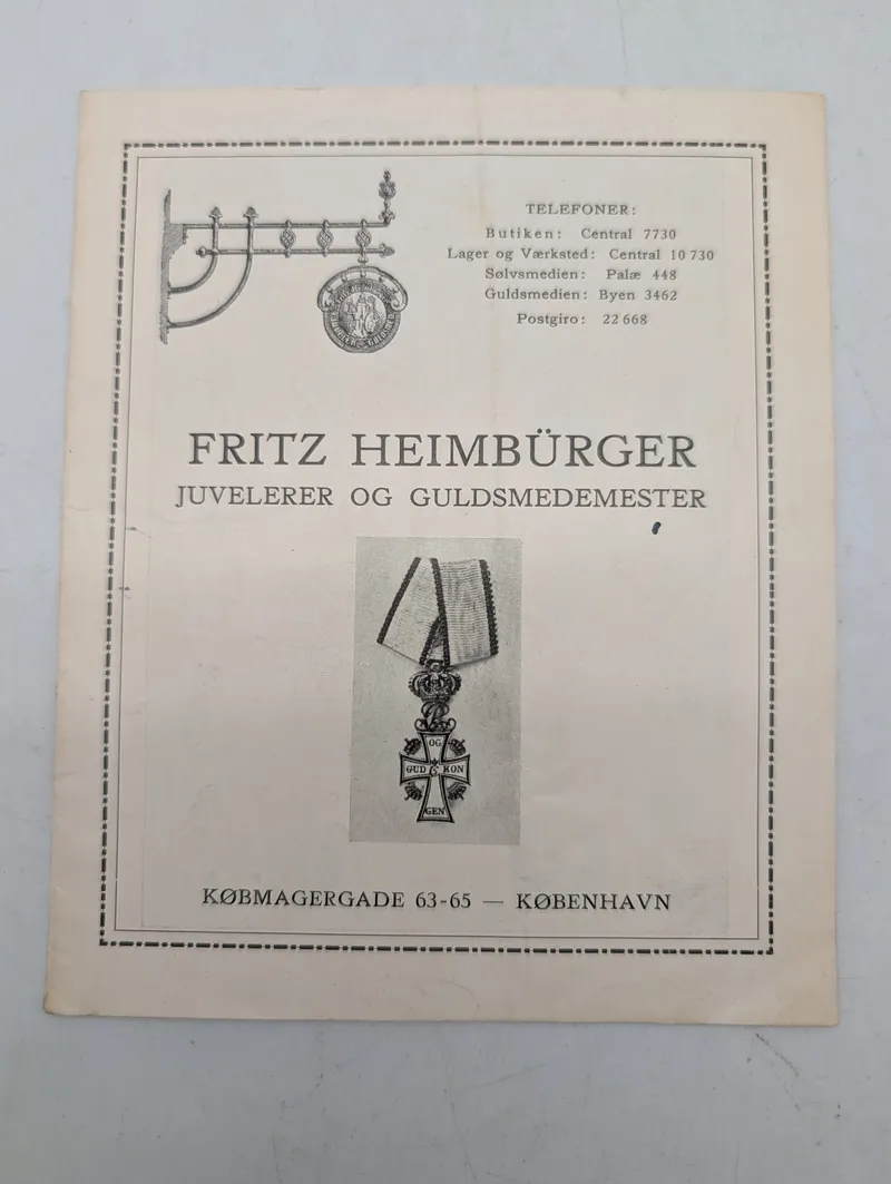 Fritz Heimbürger, Juvelerer og Guldsmedemester, illustreret varekatalog