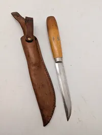 Norsk Tollekniv med Rostfri klinge og læderskede