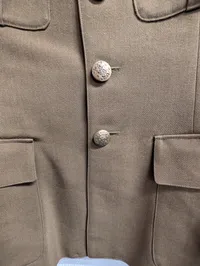 Dansk M/1923 Uniformsjakke i uld med messingknapper,  ( Omsyet 1947 uniform )