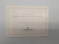 A. Michelsen, Vejledning i ordensdekorationers brug, hæfte