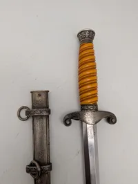 F.W. Höller Solingen tysk officersdolk fra hæren med skede, original 