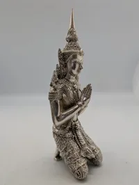 Thai Teppanom-figur i sølvfarvet metal