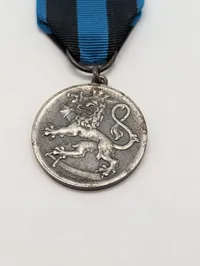 Finsk Frihedskrigs Mindemedalje 1918 med originalt bånd