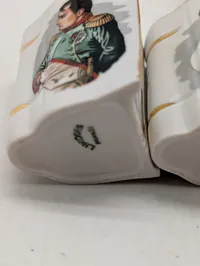 Limoges Porcelæn Napoleon Bog-Karaffel Sæt med Seks Glas