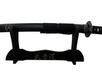 Japanese Style Katana with Bushido Inscribed Scabbard and Display Stand