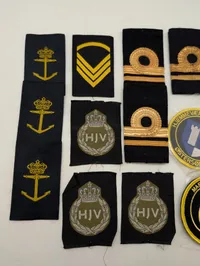 Samling af danske Marinehjemmeværnet (MHV) distinktioner og mærker