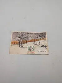 Dansk Julekort fra 1942 med Julen 1942 Julemærke D.N.S.A.P. og Fredensborg Stempel