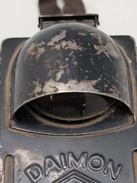 Tysk WW2 Daimon Telko Trio militær lommelygte i sort metal