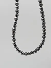 Sterling Silver and Hematite Bead Necklace