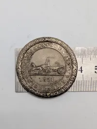 Vognmandsforeningen i Kjøbenhavn 1851, sølvfarvet medaljon