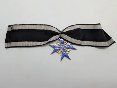 Preussisk Pour le Mérite Orden, "Blå Max" med halsbånd, 1930 udgave 
