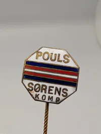 Vintage Danish Pouls Sørensen Kompagni Enamel Stick Pin WW2