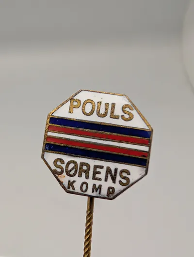 Vintage Danish Pouls Sørensen Kompagni Enamel Stick Pin WW2