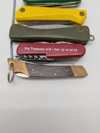 Samling af 9 diverse lommeknive herunder Millarco, Piccolo og Åkermans