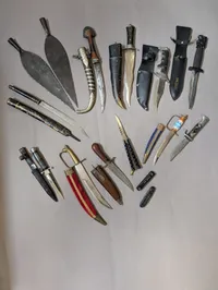 Collection of Antique and Modern Edged Weapons and Knives