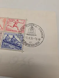Tyskland 1936 XI. Olympiade Souvenirark med Særstempler