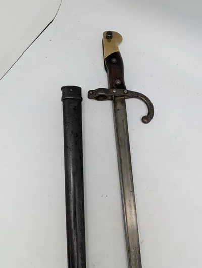 Fransk M1874 Gras Bajonet med skede, St. Etienne 1879