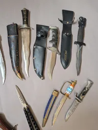 Collection of Antique and Modern Edged Weapons and Knives