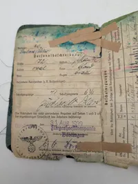 Tysk Luftwaffe Soldbuch fra 2. Verdenskrig tilhørende Karl Burkhardt