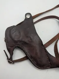 Vintage Brun Læder Skulderhylster til Pistol