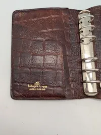 Mulberry Company Vintage Læder-Organizer i Krokodillepræget Design