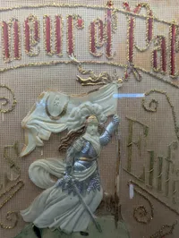Fransk Militær Souvenirramme med Joan of Arc og Soldaterportræt