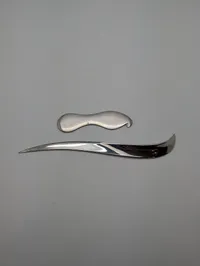 Georg Jensen og Royal Copenhagen brevåbner og flaskeåbner i rustfrit stål