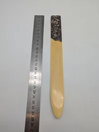 Antique Sterling Silver Repoussé Rose Handle Bone Letter Opener